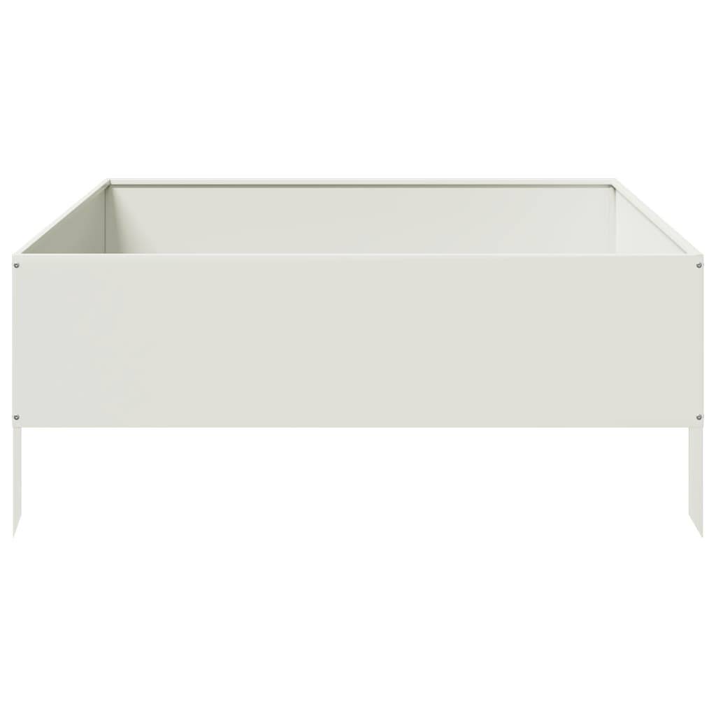 Prolenta Premium - Jardinière acier blanc 100 x 100 x 41 cm - Prolenta premium p337.6 - Image 4