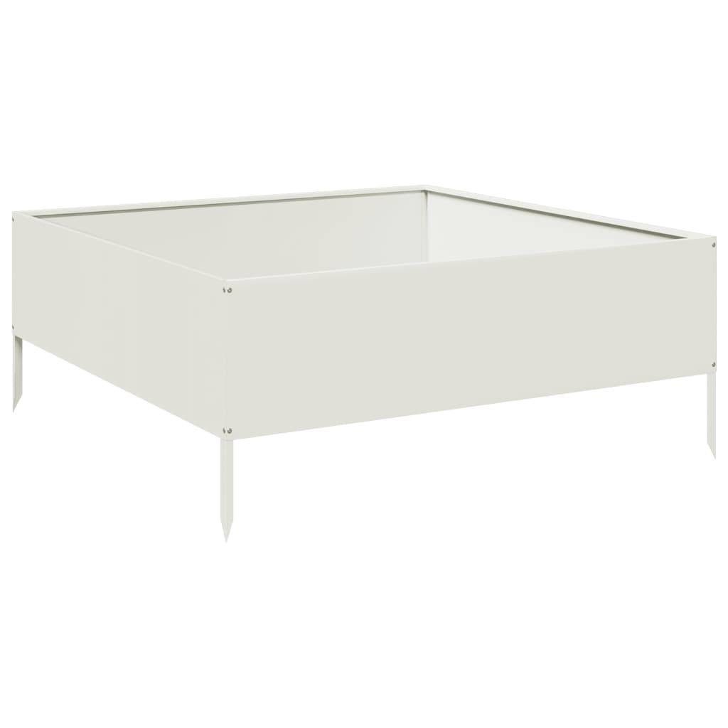 Prolenta Premium - Jardinière acier blanc 100 x 100 x 41 cm - Prolenta premium p337.6 - Image 1