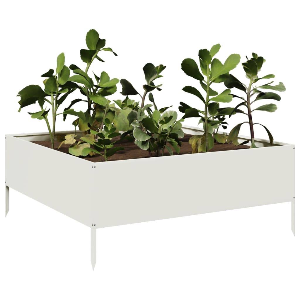 Prolenta Premium - Jardinière acier blanc 100 x 100 x 41 cm - Prolenta premium p337.6 - Image 3