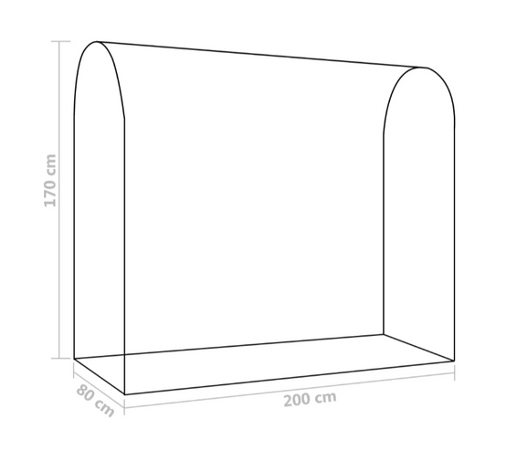 Serre Tunnel 1.6m² - Serre de jardin - Serre de culture avec porte zippée 200x80x170 cm MAISON CHIC - Image 10