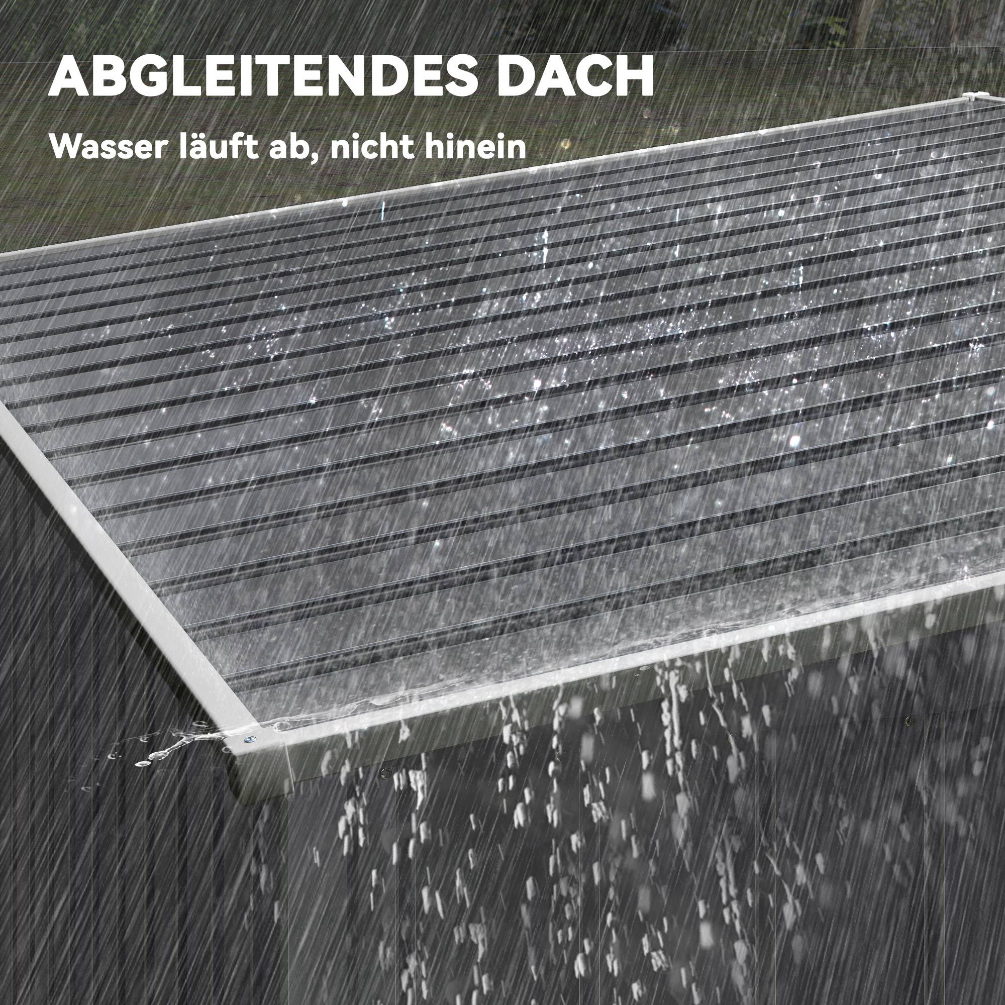 ComfortXL - Abri de jardin en acier galvanisé 154 x 206,5 cm gris avec étagères et crochets - ComfortXL Outdoor Living - Image 8