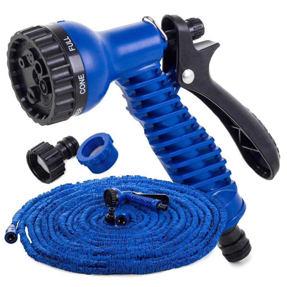 Entrepotbrico - Tuyau d'arrosage extensible et durable, pistolet de 60 m - Image 1