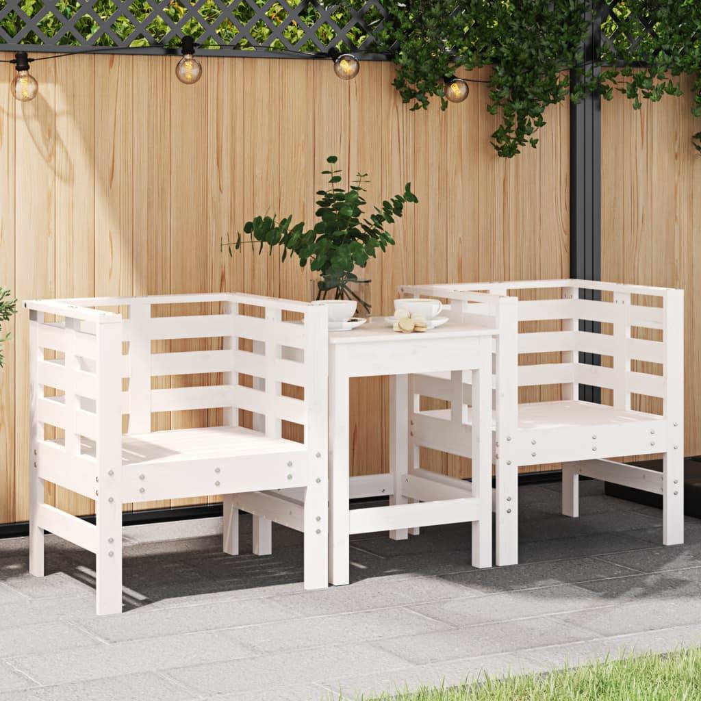 Prolenta Premium - Chaises de jardin bois blanc 61,5 x 53 x 71 cm - Prolenta premium p385.8 - Image 2