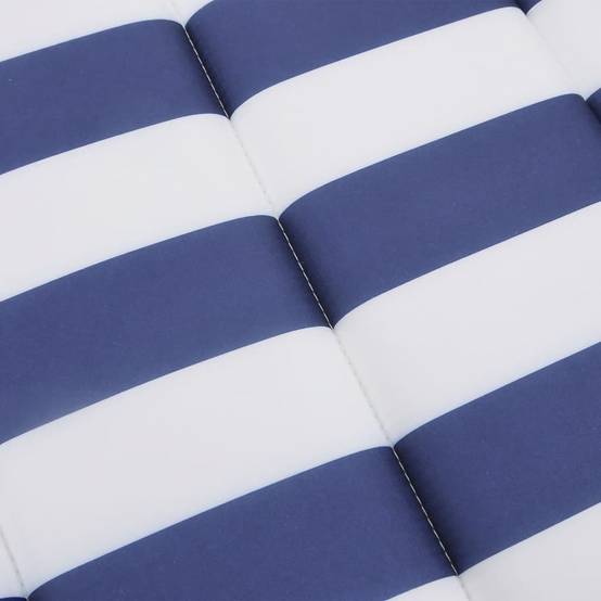 Coussin Bain de soleil | Coussin de chaise longue rayures bleues/blanches tissu oxford Maison Chic - Image 7