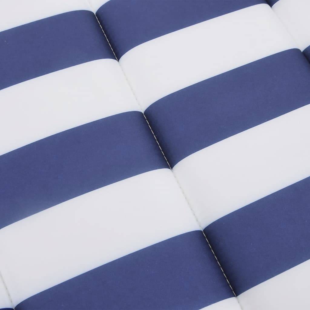 Coussin Bain de soleil | Coussin de chaise longue rayures bleues/blanches tissu oxford Maison Chic - Image 7