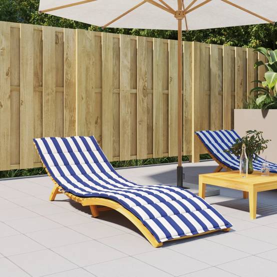 Coussin Bain de soleil | Coussin de chaise longue rayures bleues/blanches tissu oxford Maison Chic - Image 2