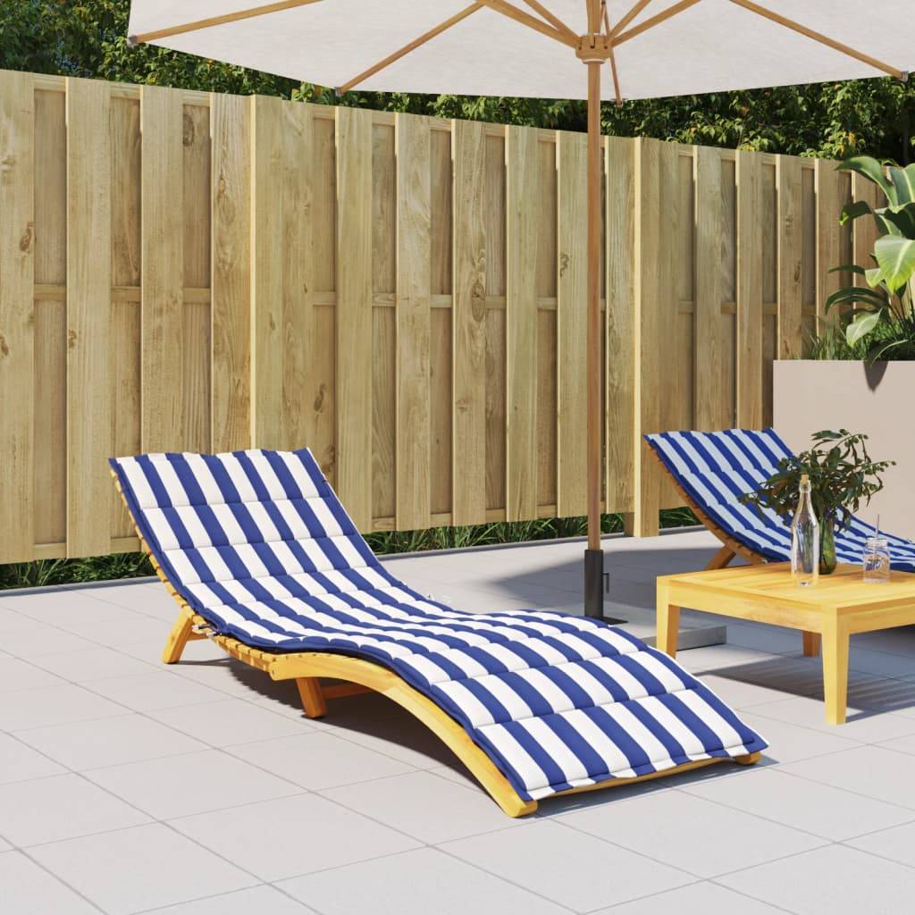 Coussin Bain de soleil | Coussin de chaise longue rayures bleues/blanches tissu oxford Maison Chic - Image 2