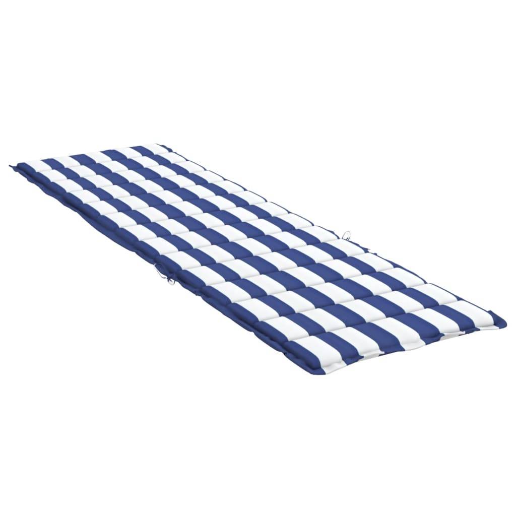Coussin Bain de soleil | Coussin de chaise longue rayures bleues/blanches tissu oxford Maison Chic - Image 4