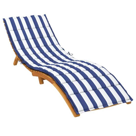 Coussin Bain de soleil | Coussin de chaise longue rayures bleues/blanches tissu oxford Maison Chic - Image 3
