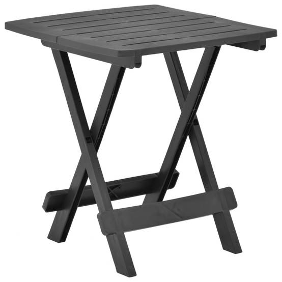 Petite Table Pliante Anthracite 45x43 cm, Idéale comme Desserte de Balcon ou d'Appoint – ComfortXL Outdoor Living - Image 1