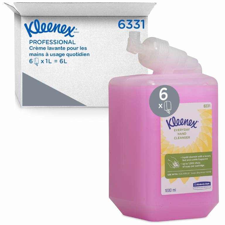 Savon usage courant 1 Litres - Lot de 2 Colis de 6 - Kimberly Clark