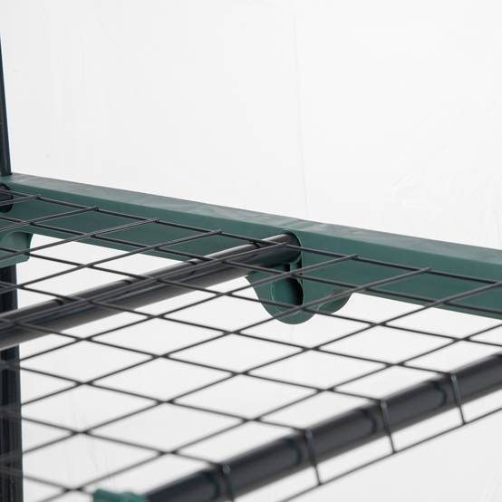 Mini serre verticale acier plastique plantes balcon 5 étagères 69x49x193cm clair - ComfortXL Outdoor Living - Image 10