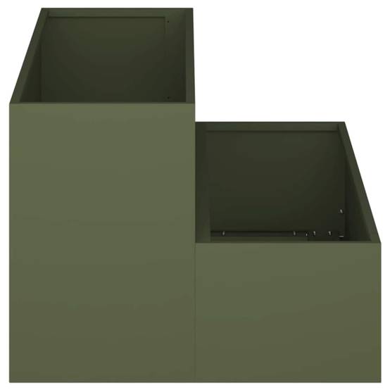 Jardinière rectangulaire acier potager Vert Olive 100x60x45 cm – ComfortXL Outdoor Living - Image 7