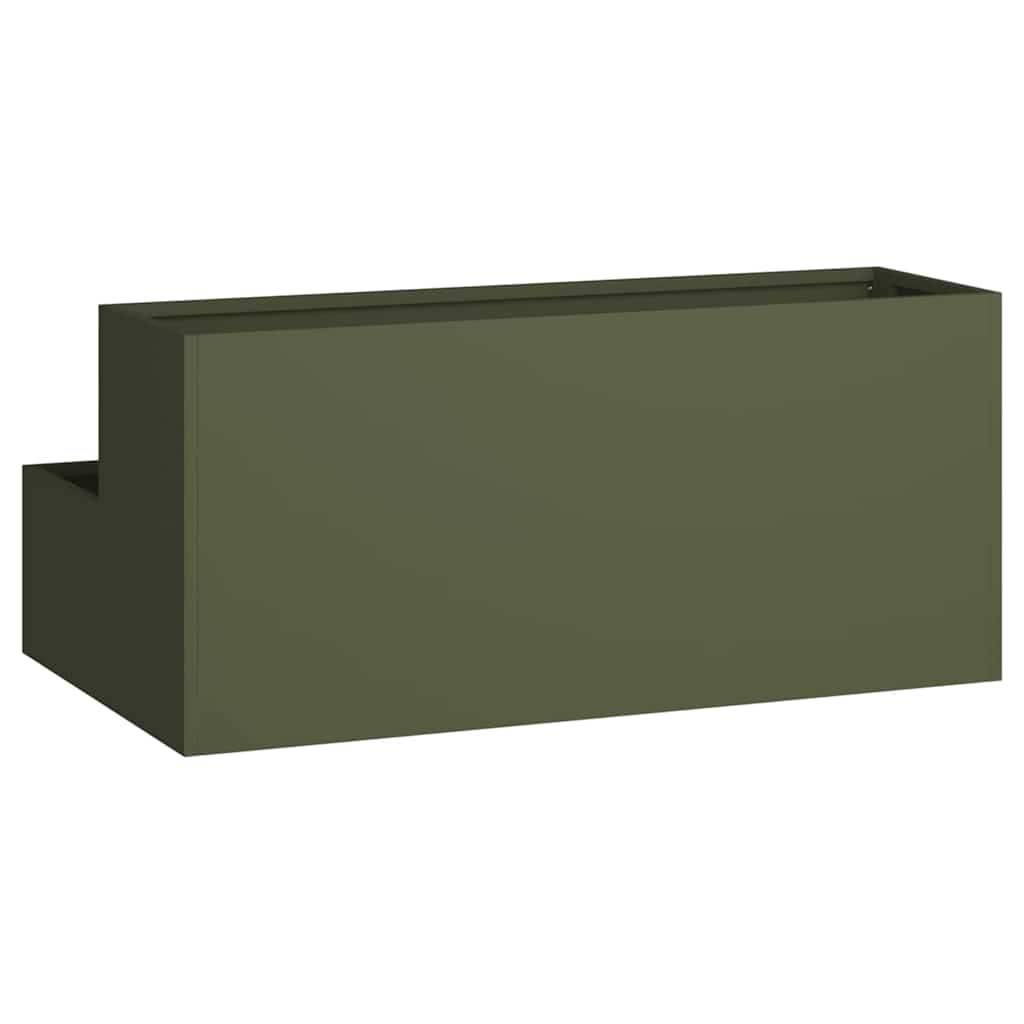 Jardinière rectangulaire acier potager Vert Olive 100x60x45 cm – ComfortXL Outdoor Living - Image 5