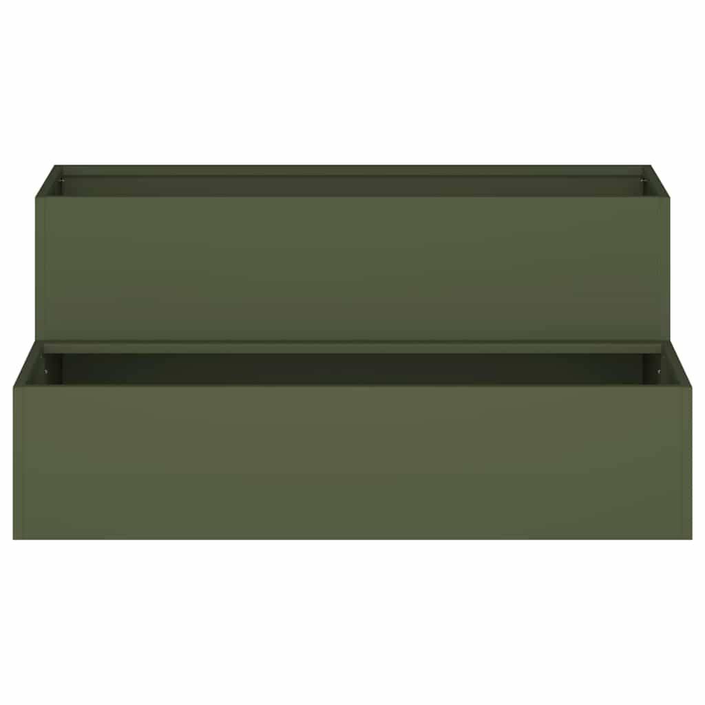 Jardinière rectangulaire acier potager Vert Olive 100x60x45 cm – ComfortXL Outdoor Living - Image 6