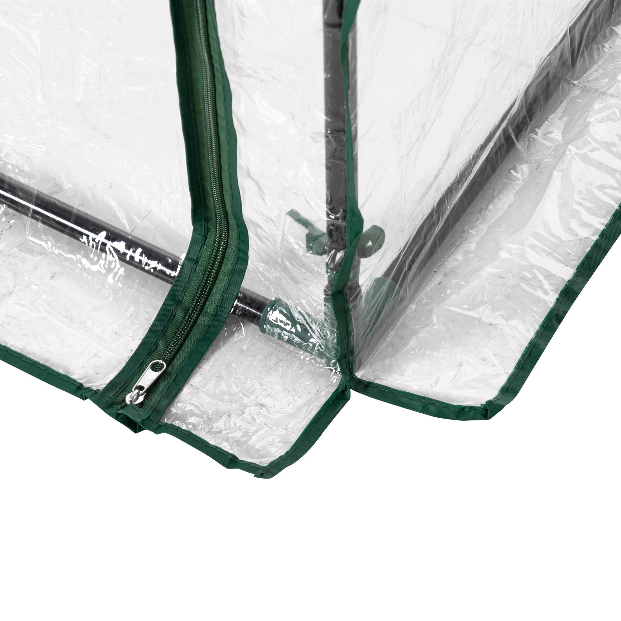 Serre de jardin 100x50x150 cm avec bâche PVC renforcée, structure acier, porte zippée, pour légumes, fleurs et plantes - Image 9
