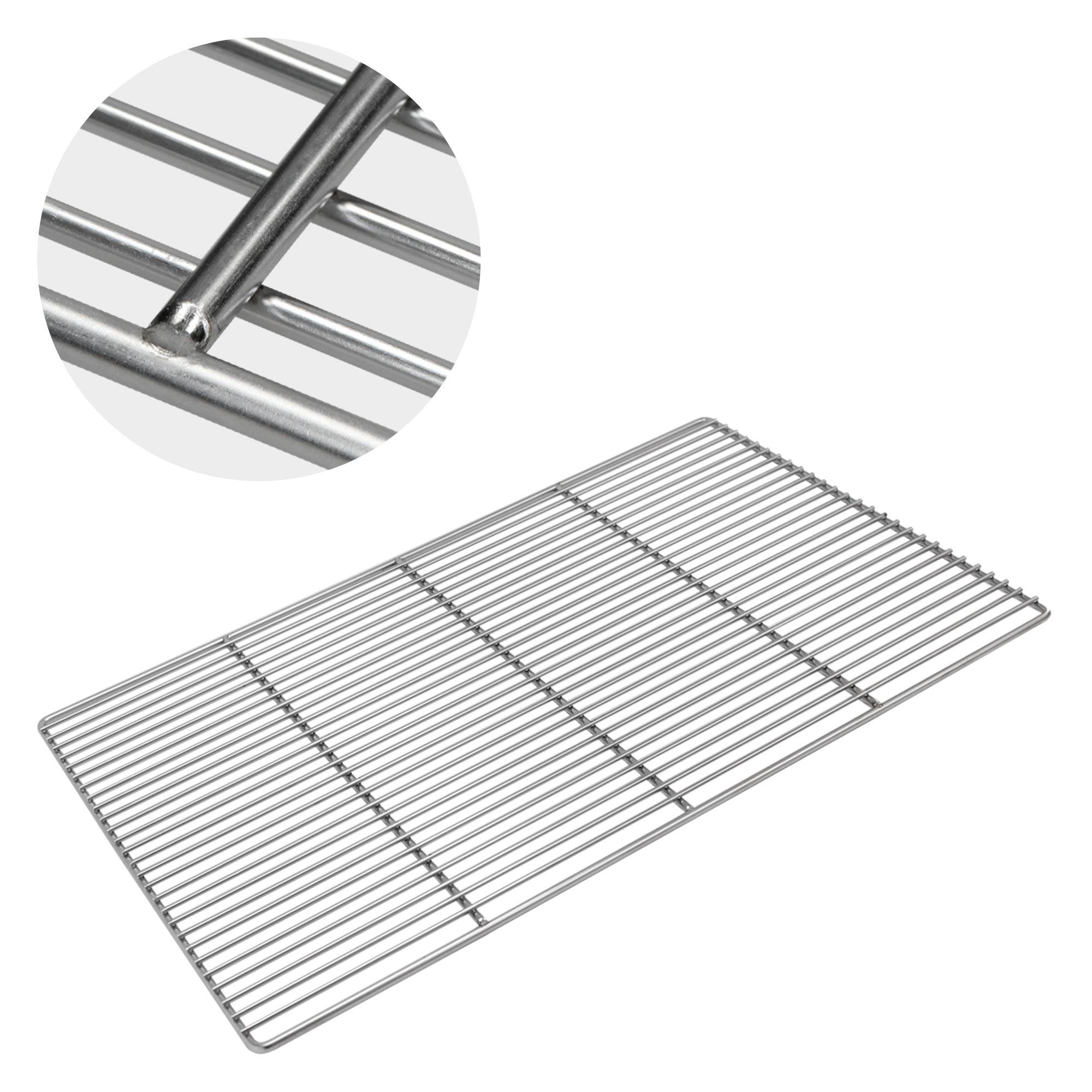 Ecd-Germany - Grille barbecue inox rectangulaire 60x40 cm avec poignées amovibles robuste et antirouille adaptée aux cheminées barbecues, foyers et braseros BBQ - Image 4