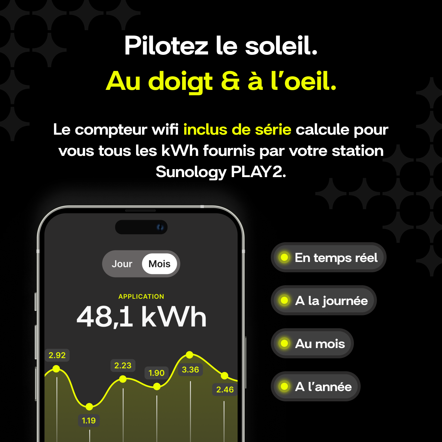 Sunology PLAY2 - Panneau solaire complet 460W bifacial – Station solaire livrée totalement assemblée – Installation au sol ou au mur - Image 5