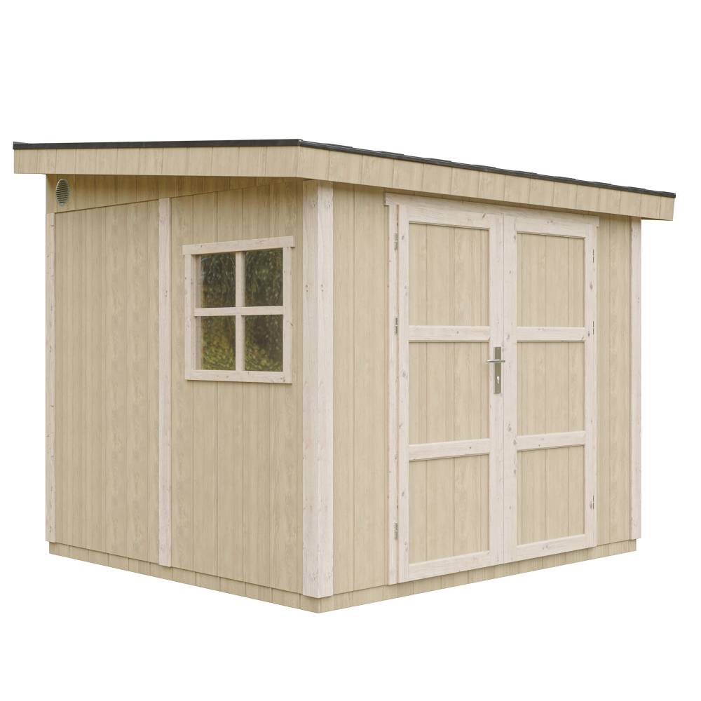 Timbela - Abri de Jardin Qualité Premium 5,9 m² / H231x248x294 cm avec plancher e paroi latérale - Construction de Panneaux LP Smartside - Timbela M938 - Image 1