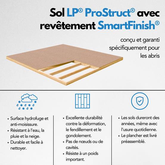 Timbela - Abri de Jardin Qualité Premium 5,9 m² / H231x248x294 cm avec plancher e paroi latérale - Construction de Panneaux LP Smartside - Timbela M938 - Image 8