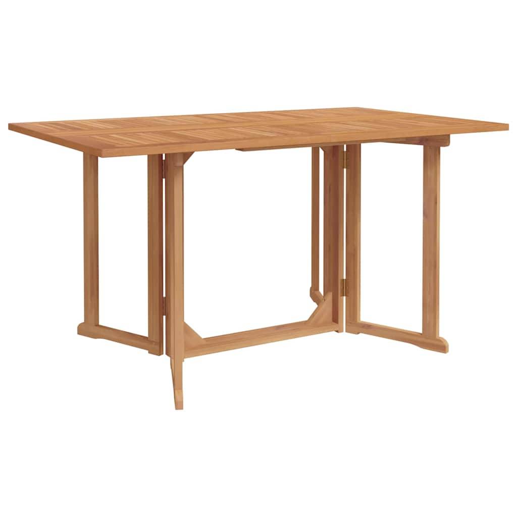 Ensemble de jardin 7 pièces teck massif marron 150 x 90 x 75 cm - PANGIVO - Image 5