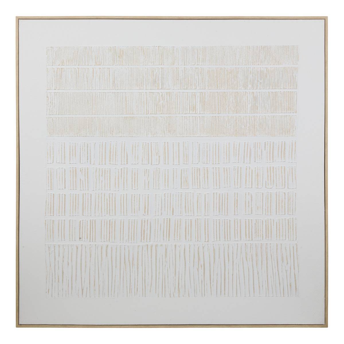 Atmosphera - Toile 3D Morens 100x100cm blanc - Atmosphera Créateur d'intérieur - Image 1