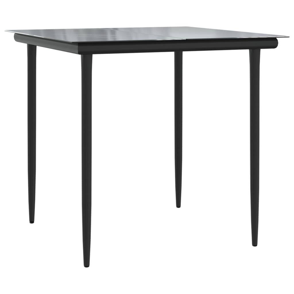 Ensemble à manger de jardin coussins 5 pcs | Mobilier d'extérieur Noir Résine tressée Maison Chic - Image 6