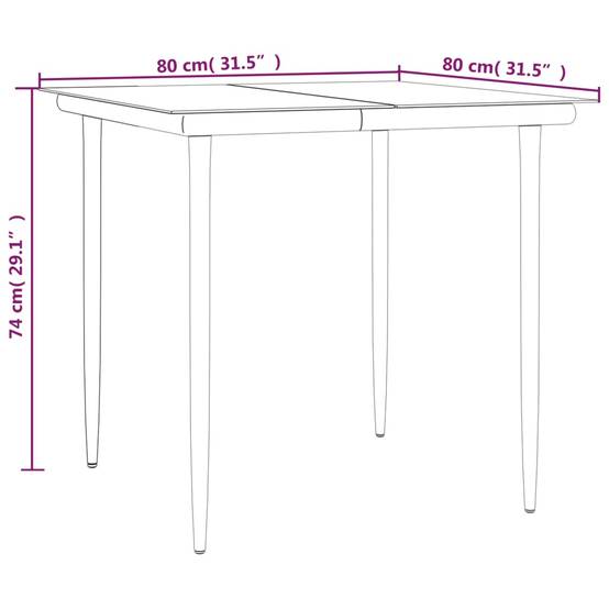 Ensemble à manger de jardin coussins 5 pcs | Mobilier d'extérieur Noir Résine tressée Maison Chic - Image 10