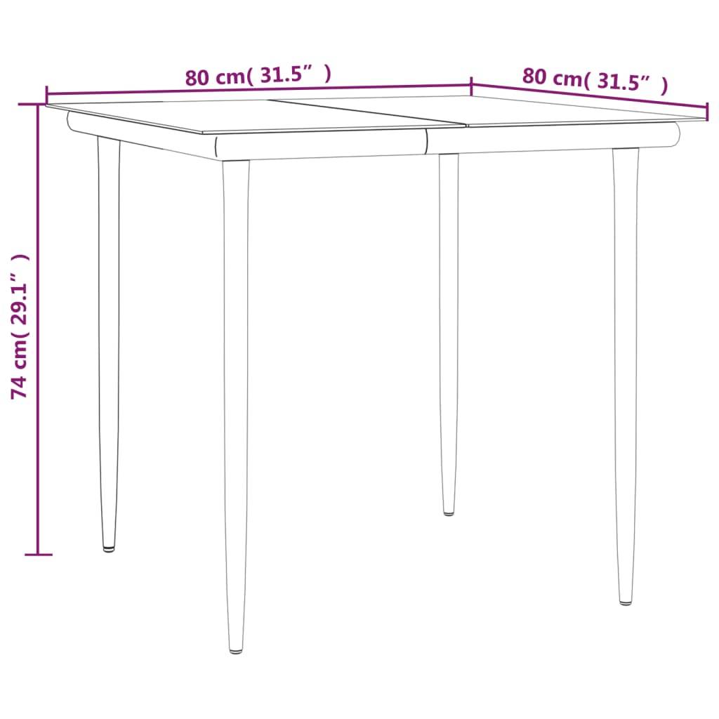 Ensemble à manger de jardin coussins 5 pcs | Mobilier d'extérieur Noir Résine tressée Maison Chic - Image 10