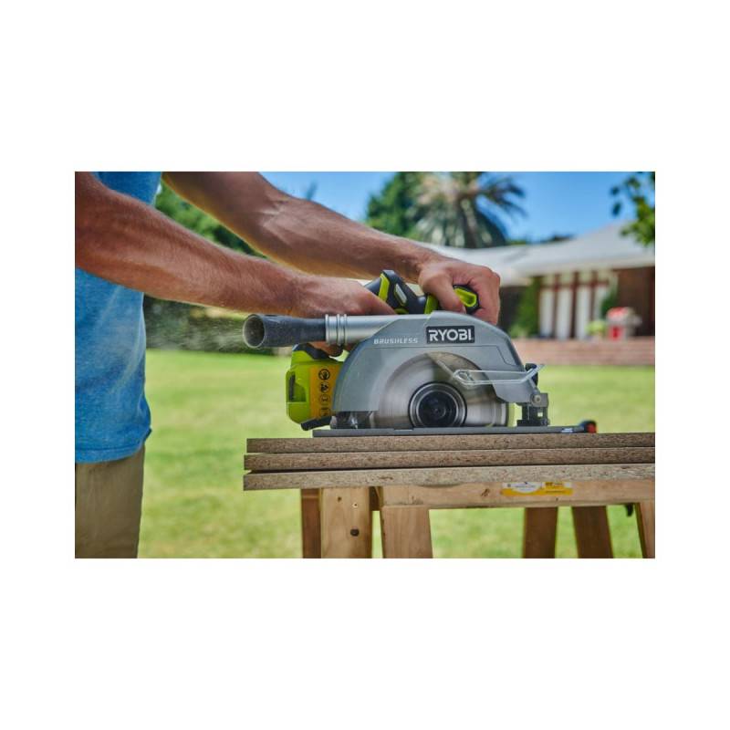 Ryobi - Scie circulaire RYOBI 18V One+ - Batterie 4.0Ah - Chargeur rapide RC18120-140 - Sac de transport R18CS-L40S - Image 5