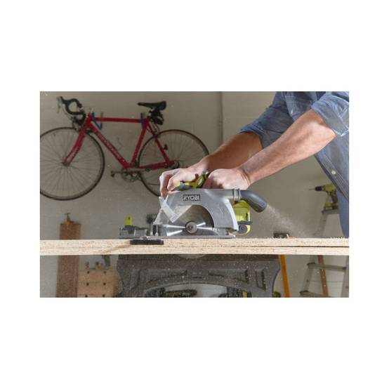 Ryobi - Scie circulaire RYOBI 18V One+ - Batterie 4.0Ah - Chargeur rapide RC18120-140 - Sac de transport R18CS-L40S - Image 3
