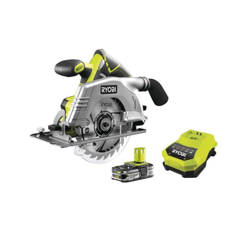 Ryobi - Scie circulaire RYOBI 18V One+ - Batterie 4.0Ah - Chargeur rapide RC18120-140 - Sac de transport R18CS-L40S - Image 1
