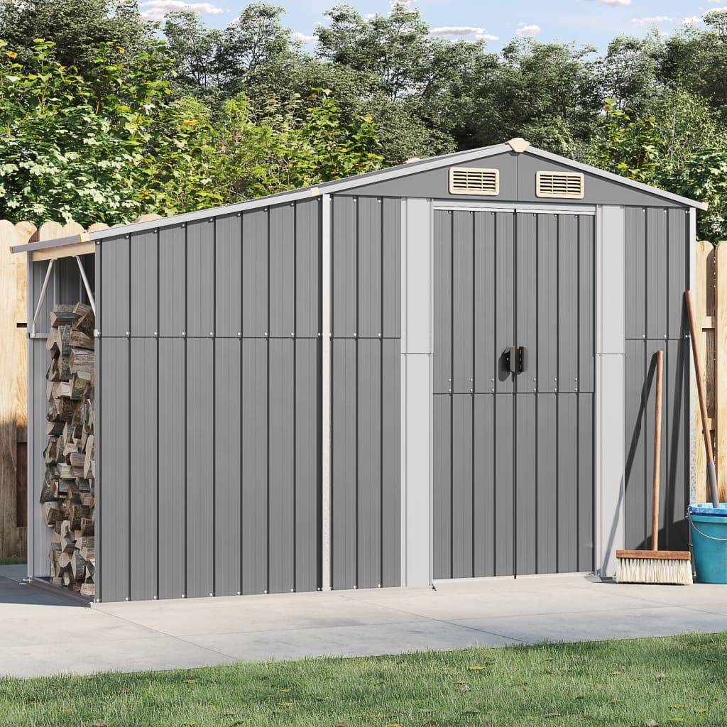 Maison Chic - Abri de jardin 2.58m² Cabane de jardin - gris 277x93x179 cm acier galvanisé - Meuble Pro MAISON CHIC - Image 2