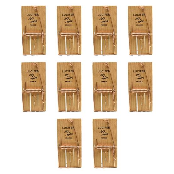 Autre - Lot de 10 Tapettes à rat en bois 170 X 75 mm - Image 4