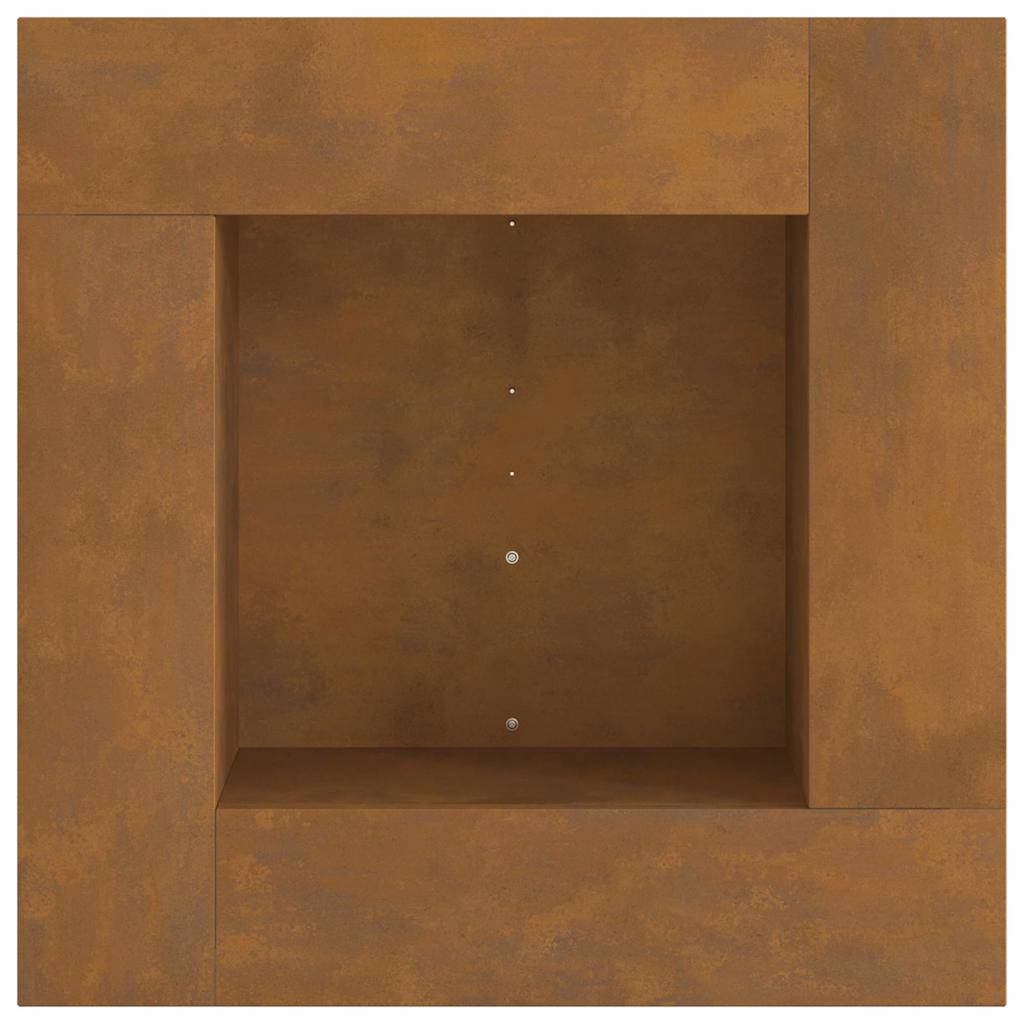ComfortXL - Brasero de Jardin Carré en Acier Foyer à Bois Design Ouvert Marron 60x60 cm – ComfortXL Outdoor Living - Image 7