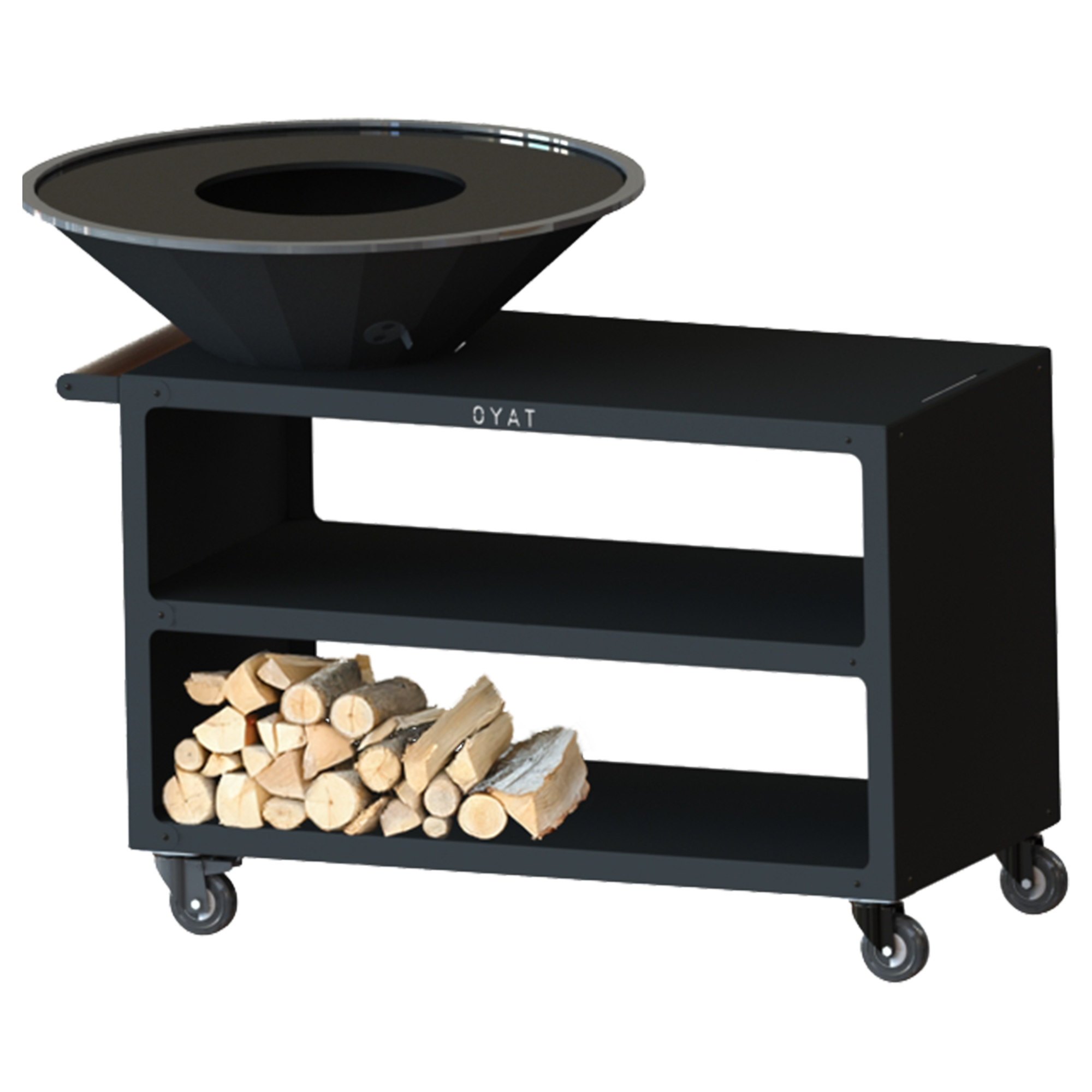 OYAT - Brasero Pontaillac 88 Noir - Ø 84 cm Acier thermolaqué - OYAT - Image 2