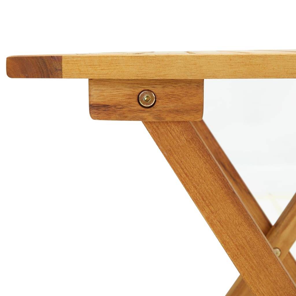 ComfortXL - Petite Table d'Appoint Pliable en Bois d'Acacia Massif, Carrée 46x46 cm, Idéale pour Balcon ou Bout de Canapé – ComfortXL Outdoor Living - Image 6