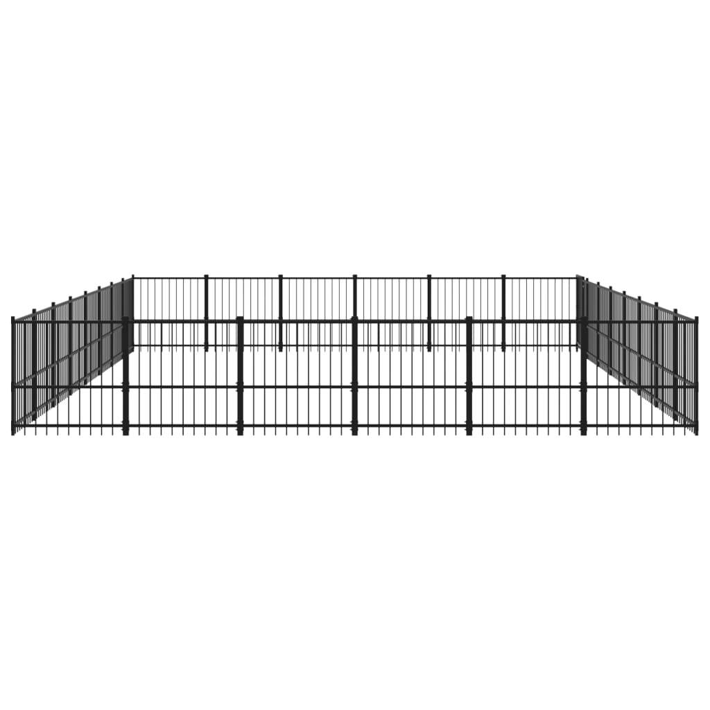 Vidaxl - Chenil d'extérieur pour chiens Acier 45,16 m² vidaXL 3124645 - Image 5
