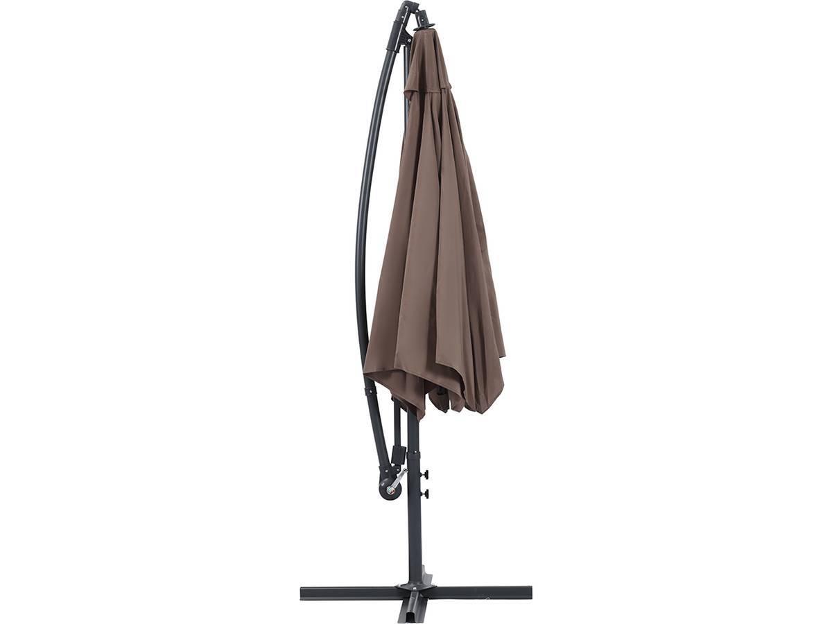 Habitat Et Jardin - Parasol Jardin Déporté Alu "ilios" - Rond - ø 3 M - Taupe - Dalles Incluses -habitat Et Jardin - Image 2