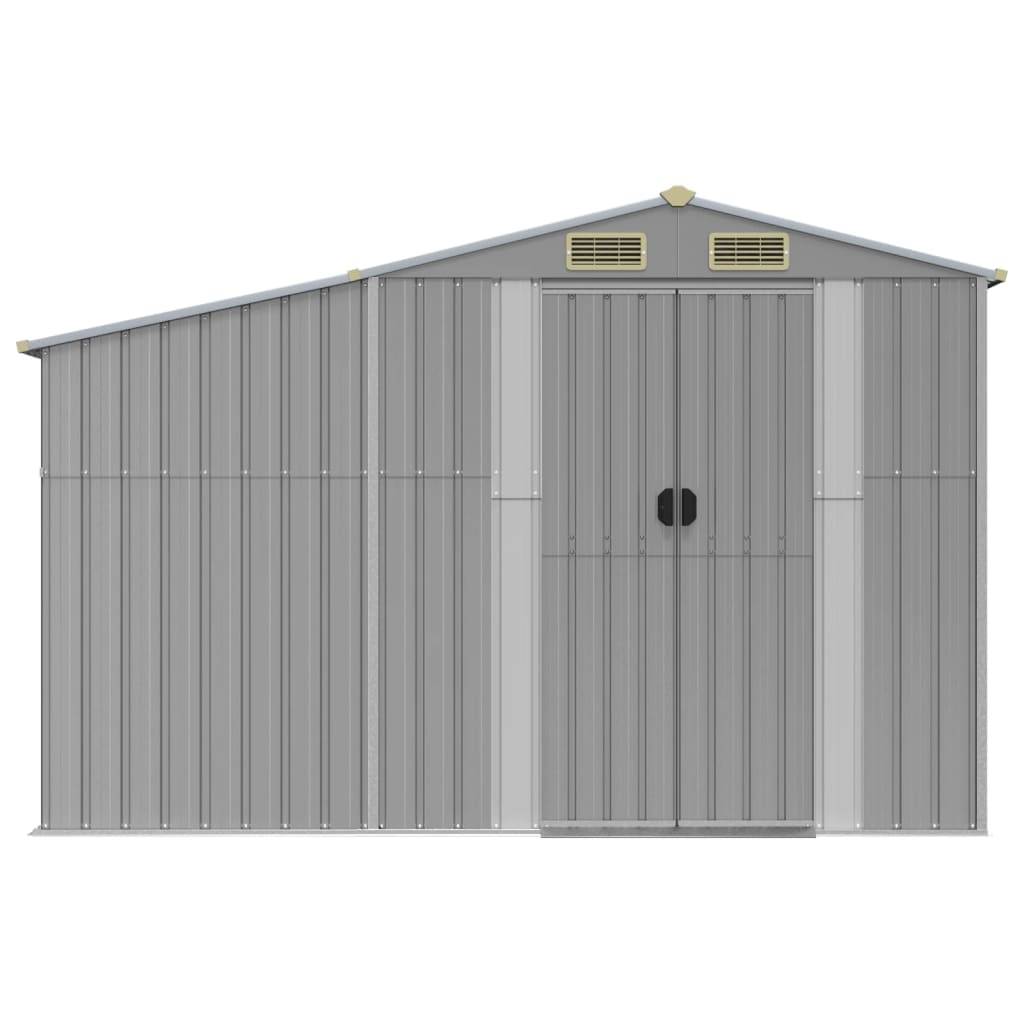 Maison Chic - Abri de jardin 5.33m² - Cabane de jardin - Abri de stockage gris 277x192,5x179 cm acier galvanisé MAISON CHIC - Image 4