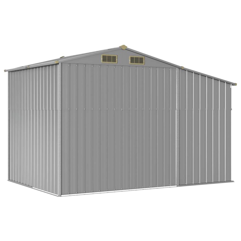Maison Chic - Abri de jardin 5.33m² - Cabane de jardin - Abri de stockage gris 277x192,5x179 cm acier galvanisé MAISON CHIC - Image 7