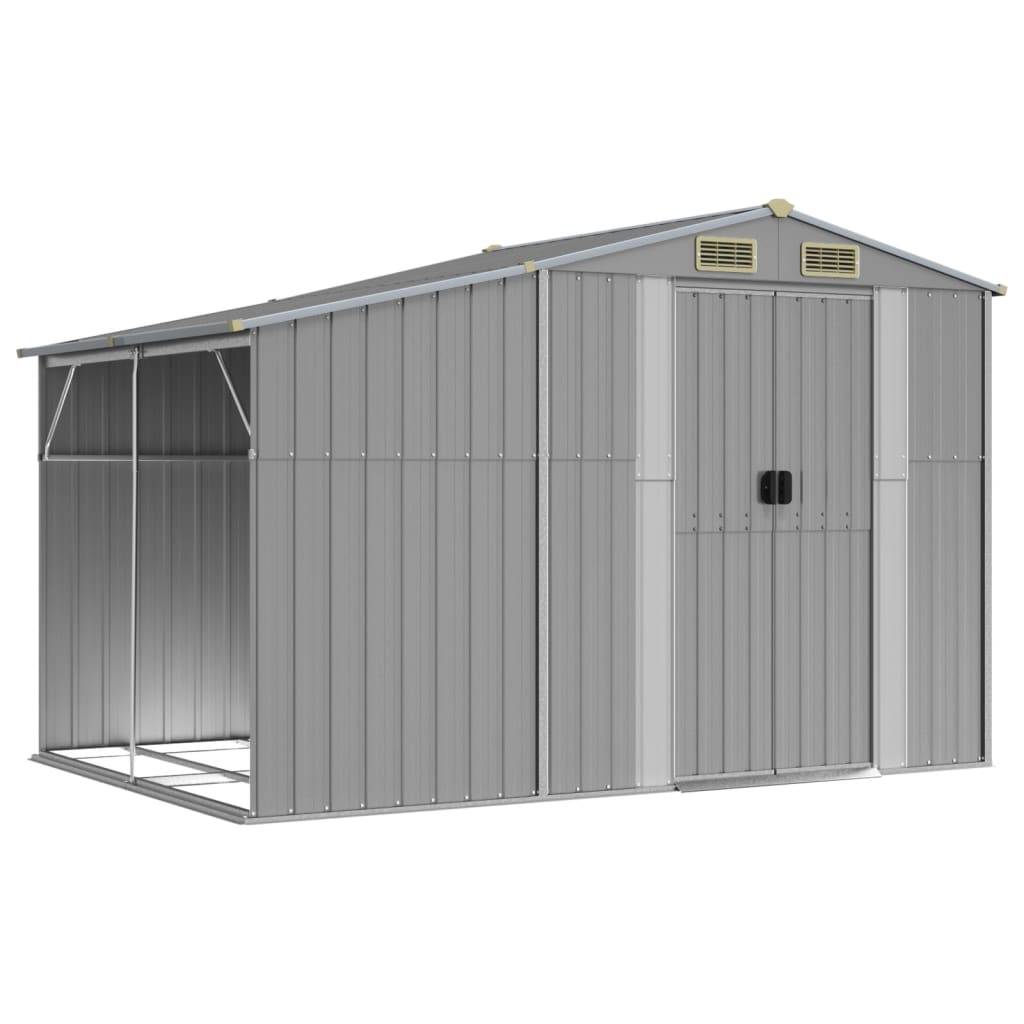 Maison Chic - Abri de jardin 5.33m² - Cabane de jardin - Abri de stockage gris 277x192,5x179 cm acier galvanisé MAISON CHIC - Image 1