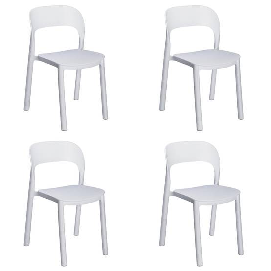 Set 4 chaises intérieur, extérieur blanc - blanc ONA garbar - Image 1