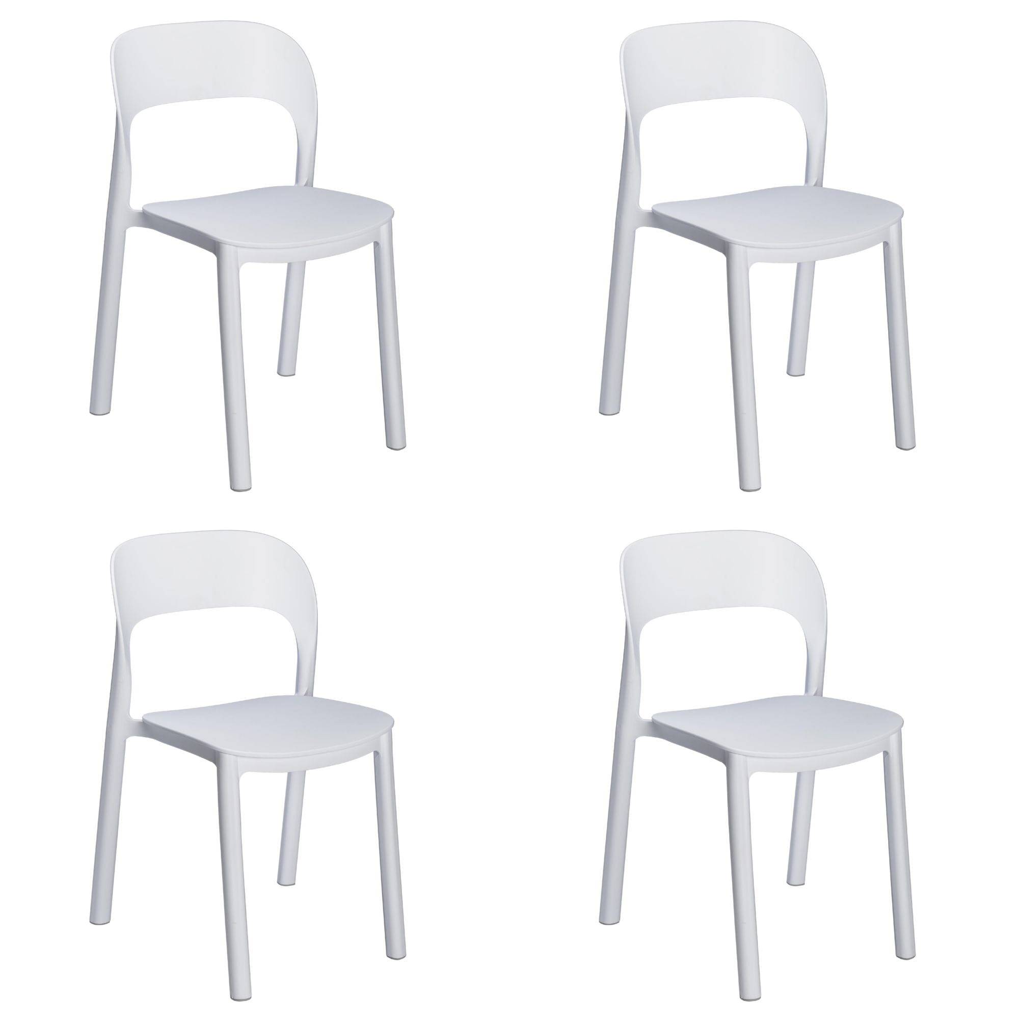 Set 4 chaises intérieur, extérieur blanc - blanc ONA garbar - Image 1