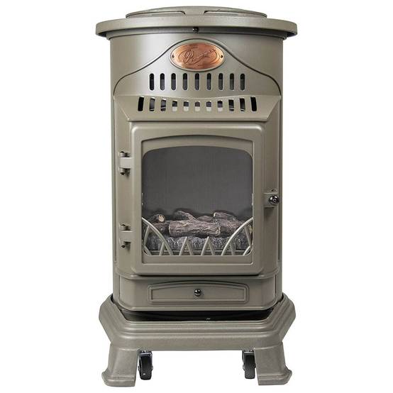 Universal - Poele à gaz 3,4KW Fonte véritable Provence Marron miel + Tuyau gaz + Detendeur gaz butane UNIVERSAL - Image 8