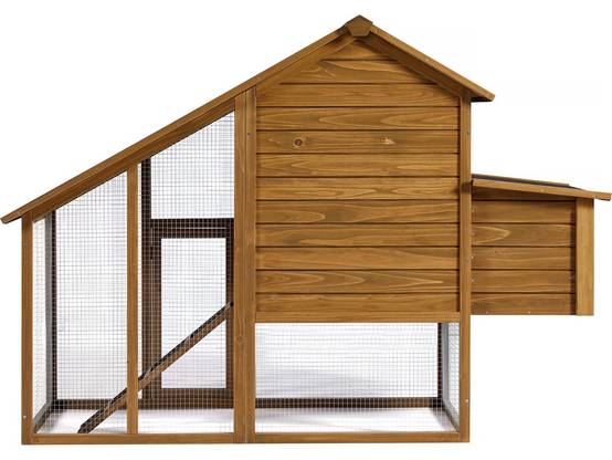 Poulailler "princesse" Avec Pondoir En Bois - 4 Poules - Marron -habitat Et Jardin - Image 4