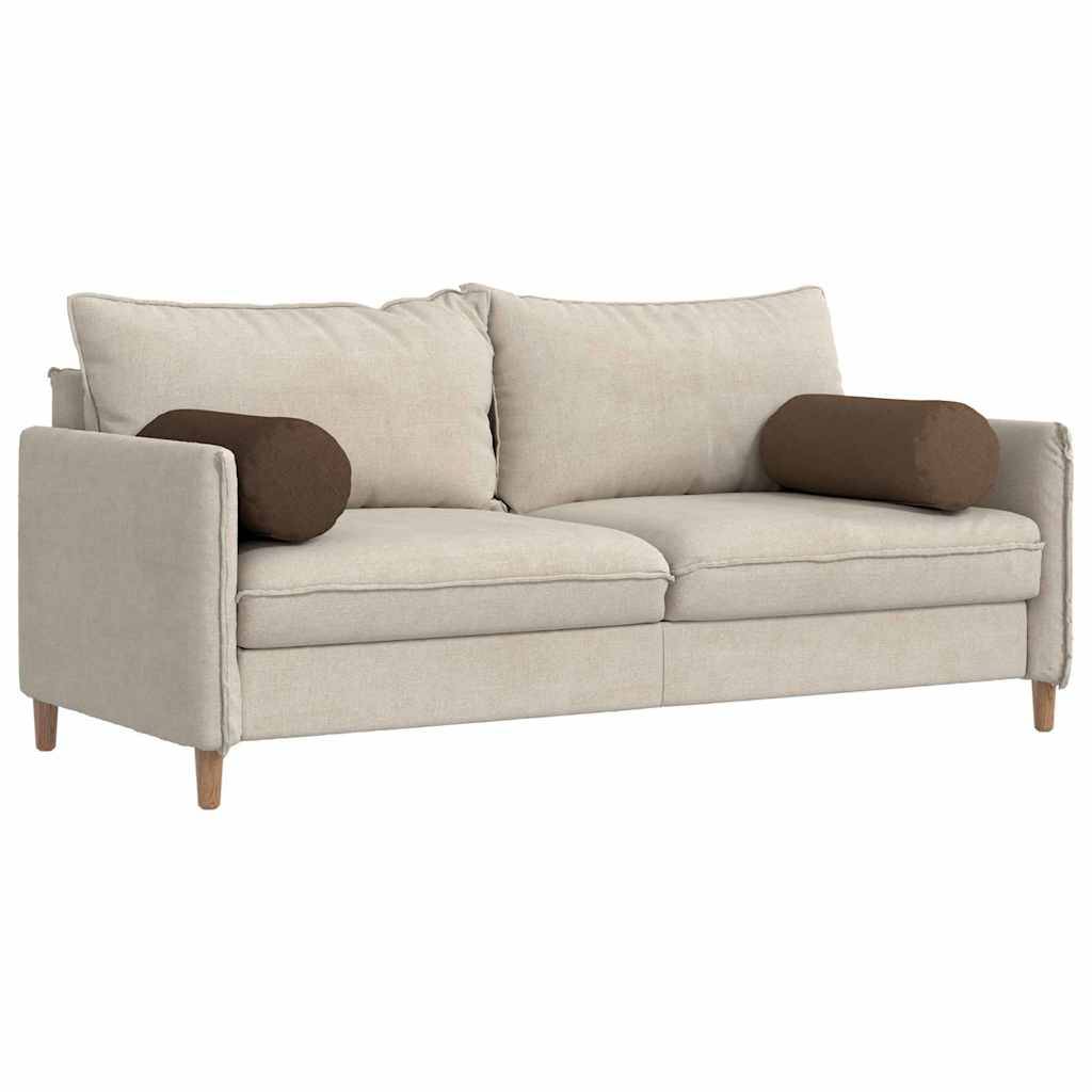 Lot de 2 Coussins Polochons Géants Tissu Doux avec Housse Lavable pour Chambre et Salon Marron 25x70 cm – ComfortXL Outdoor Living - Image 3
