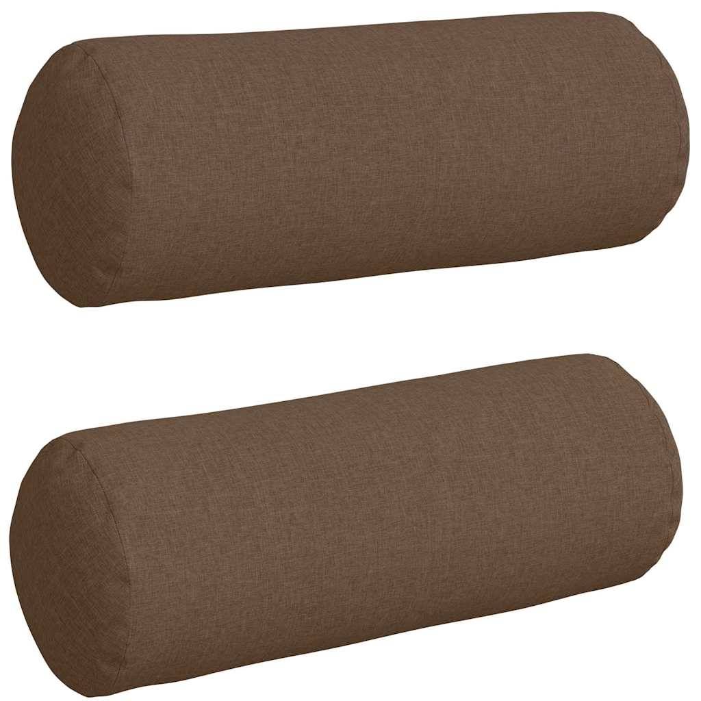 Lot de 2 Coussins Polochons Géants Tissu Doux avec Housse Lavable pour Chambre et Salon Marron 25x70 cm – ComfortXL Outdoor Living - Image 2