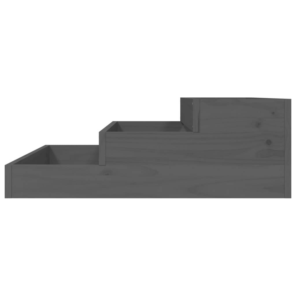 Vidaxl - Jardinière Gris 78x78x27 cm Bois massif de pin vidaXL 823908 - Image 6