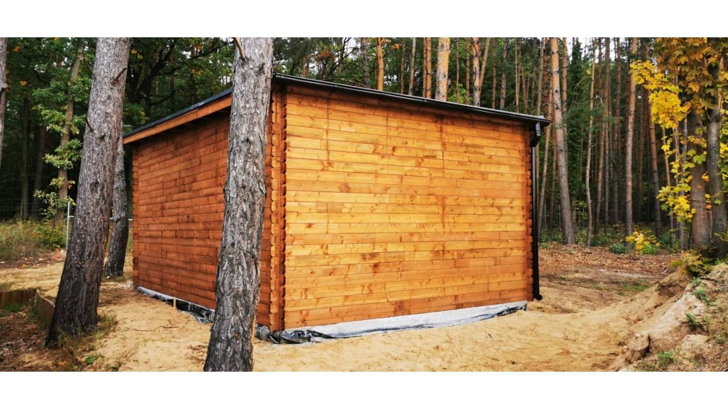 Altanka - Garage en bois - 24m2 - 4x6m - imprégné - Ep. 28mm - couleur: marron - GAR23 - Image 8